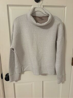 CALIA by Carrie Underwood Cream Textured Cowl Neck Sweater